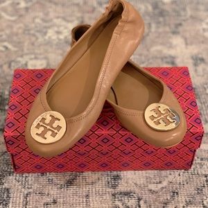 Tory Burch Minnie Travel Ballet Flat with Metal Logo